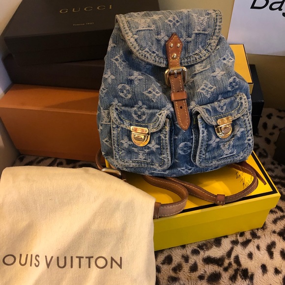 Louis Vuitton Handbags - RARE! Louis Vuitton Sac a Dos Mini denim backpack!